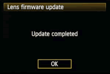 firmware update completed