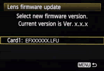 Select new firmware version