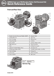The cover of Dell C2665dnf Color Laser Printer Quick Reference Guide