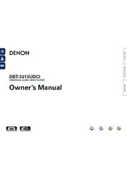 The cover of Denon DBT-3313UDCI Universal Audio/Video Player Owner’s Manual