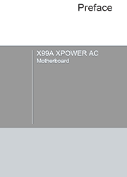 The cover of MSI X99A XPOWER AC Motherboard User Manual