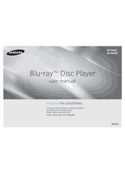 The cover of Samsung BD-HM59C Blu-ray Disc Player User Manual