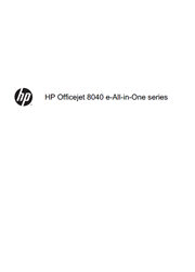 The cover of HP Officejet 8040 with Neat e-All-in-One Printer User Guide