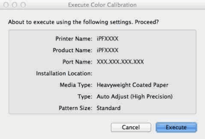 Execute Color Calibration