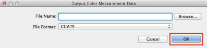 Output Color Measurement Data