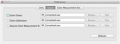 Sound sheet in Preferences 