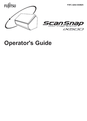 The cover of Fujitsu ScanSnap iX500 Scanner Operator’s Guide