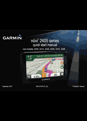 The cover of Garmin nüvi 2405, 2415, 2445, 2455, 2475, 2495 GPS Quick Start Manual