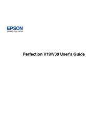 The cover of Epson Perfection V19, V39 Scanner User Guide