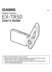 The cover of Casio EX-TR50 Digital Camera User Guide