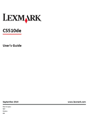 The cover of Lexmark CS510DE, CS510DTE Color Laser Printers User’s Guide
