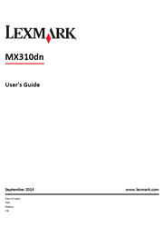 The cover of Lexmark MX310dn Multifunction Mono Laser Printer User’s Guide