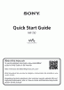 Sony NW-ZX2 Walkman Digital Music Player Quick Start Guide